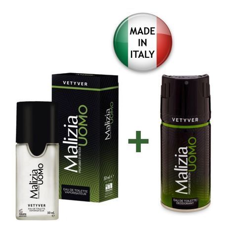 Malizia Uomo coffret parfum et déodorant Vetyver